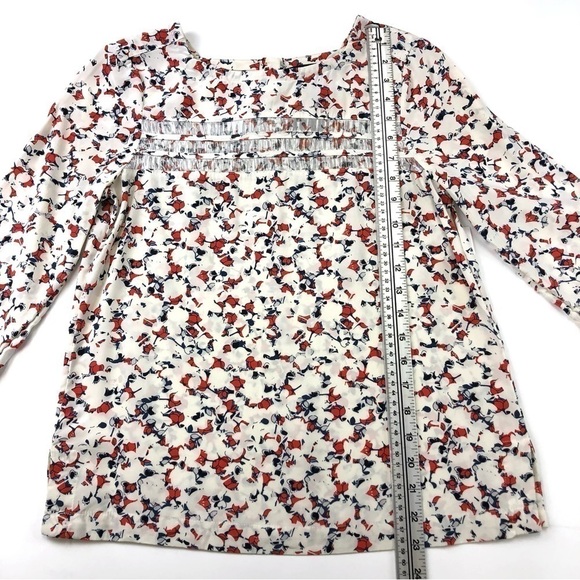 Marc Jacobs floral silk blouse 3/4 sleeve blouse Size 0 round neck - Picture 6 of 13